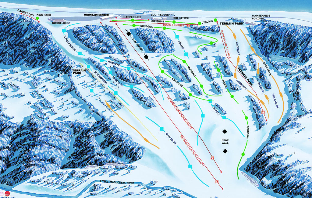 Sundown Mountain Resort trail map
